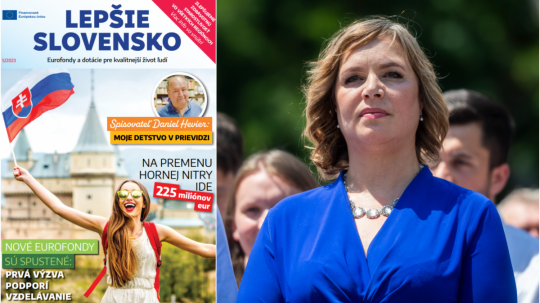 Časopis MIRRI SR Lepšie Slovensko a exšéfka tohto rezortu Veronika Remišová.