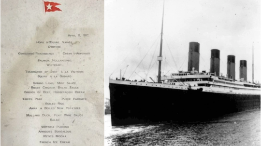 Unikátny jedálny lístok, ktorý sa zachoval z potopeného parníka Titanic.