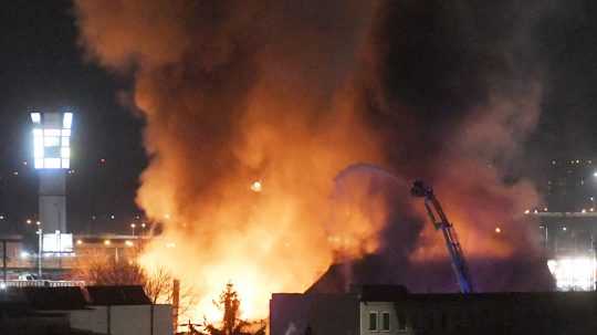 Požiar v spaľovni odpadov v Prešove.