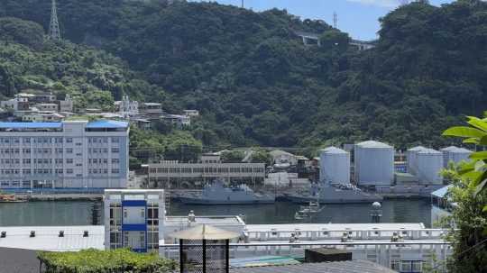 Taiwanské vojenské plavidlá v prístave Keelung na Taiwane.
