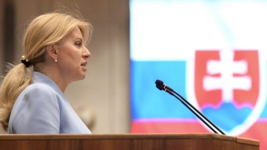 Na snímke prezidentka SR Z. Čaputová v pléne Národnej rady SR.