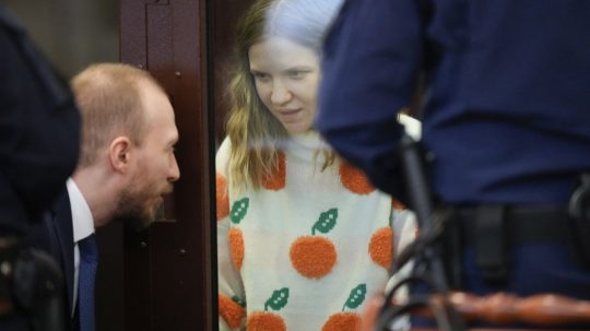 Na snímke Darja Trepovová počas súdneho pojednávania.