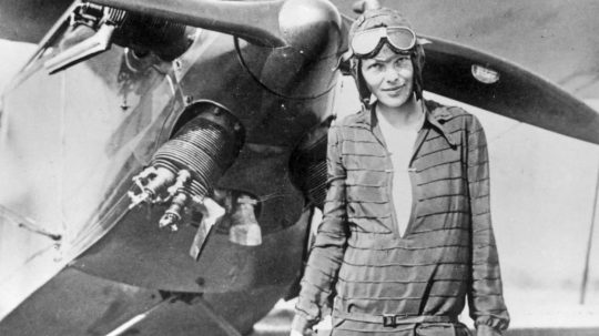 Americká letkyňa Amelia Earhartová.