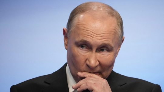 Na snímke Vladimir Putin.