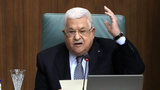 Na archívnej snímke palestínsky prezident Mahmúd Abbás.