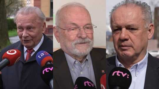 Bývalí prezidenti SR: zľava Rudolf Schuster, Ivan Gašparovič a Andrej Kiska.