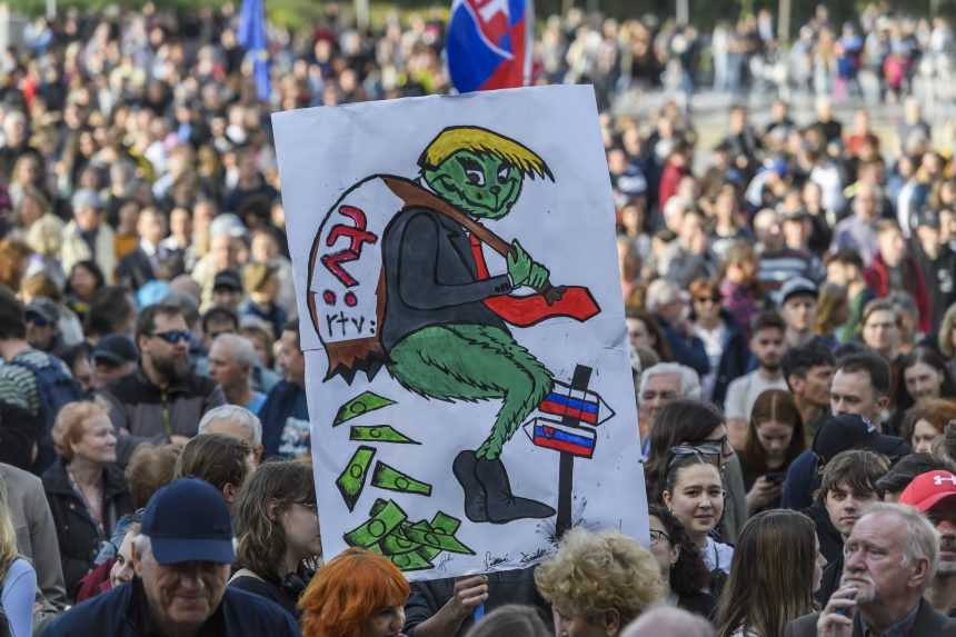 Protest na NÃƒÂ¡mestÃƒÂ­ slobody v Bratislave 2. mÃƒÂ¡ja 2024.