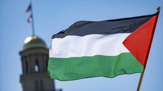 Palestínska vlajka.