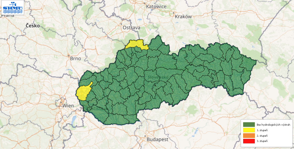 Hydrologické výstrahy v sobotu (25. 5.).