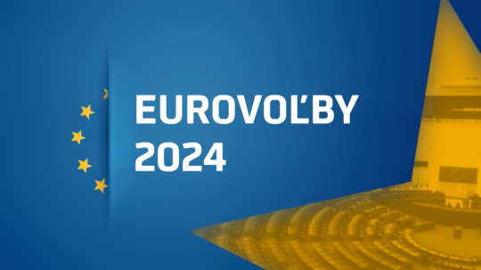 Snímka štúdiovej grafiky relácie Eurovoľby 2024.
