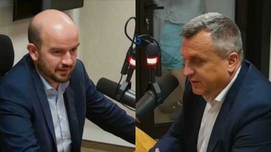 Martin Dubéci (PS) a Andrej Danko (SNS) v Sobotných dialógoch.