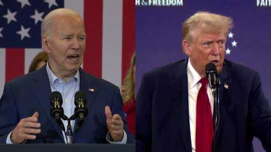 Zľava Joe Biden a Donald Trump.