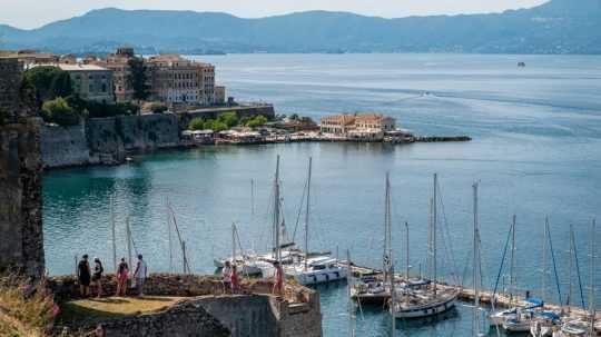Ilustračná snímka gréckeho ostrova Korfu.