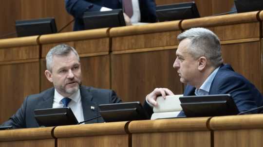 Zvolený prezident SR Peter Pellegrini a predseda SNS a podpredseda NR SR Andrej Danko.