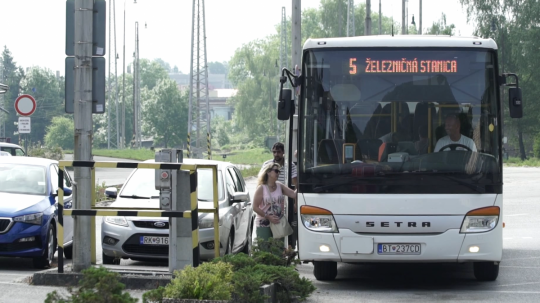 Autobus mestskej dopravy v Ružomberku.