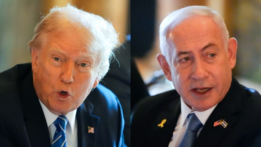 Donald Trump a izraelský premiér Benjamin Netanjahu počas spoločného stretnutia.