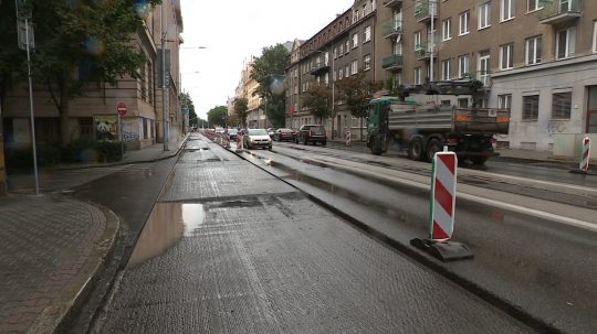 Rekonštrukčné práce pri nábreží Dunaja.