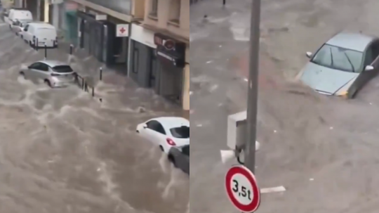 VIDEO: Francúzskym letoviskom Cannes sa prehnali búrky a dažde, ktoré spôsobili nečakané záplavy