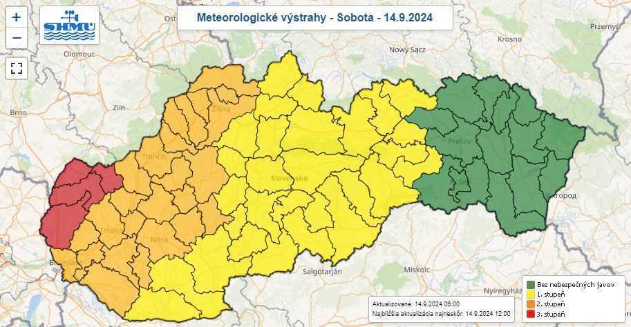 Meteorologické výstrahy.