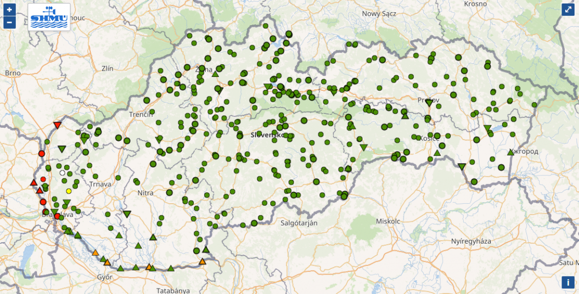 Stavy vodnÃƒÂ½ch hladÃƒÂ­n a stupne povodÃ…Âˆovej aktivity v utorok 17. 9. 2024.