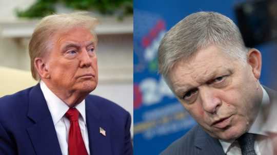 Novozvolený prezident USA Donald Trump (vľavo) a slovenský premiér Robert Fico (vpravo).