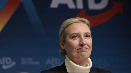 Na snímka kandidátka AfD na nemeckú kancelárku Alice Weidelová.