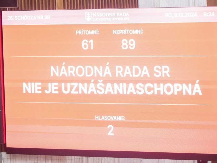 Opozícia kritizuje, že NR SR stále nemá riadneho predsedu: Hanba a neschopnosť koalície